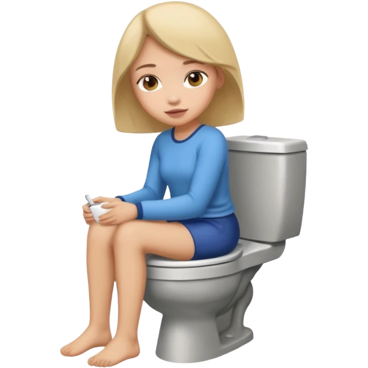 Girl on toilet emoji