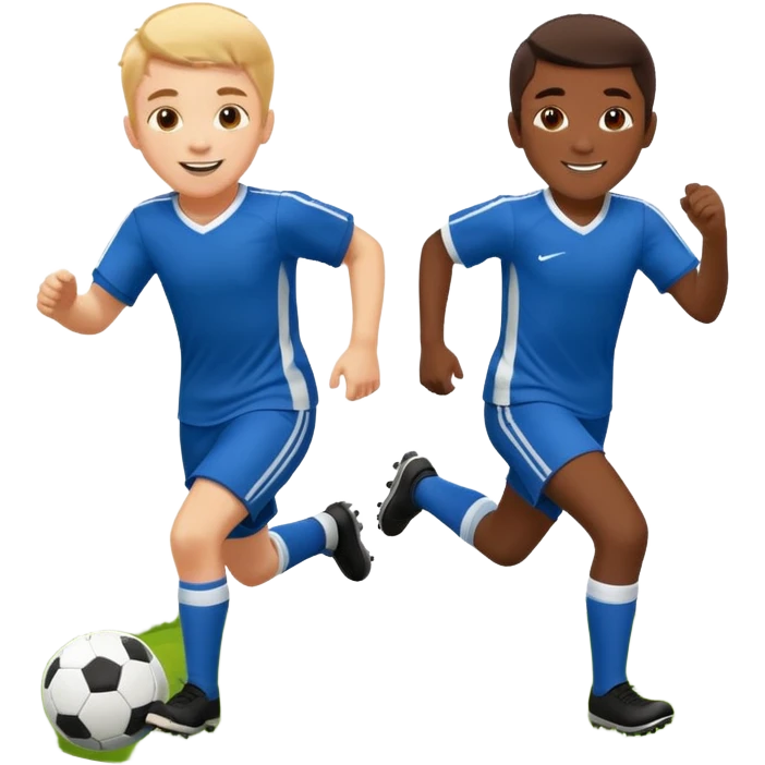 two brothers playings soccer emoji