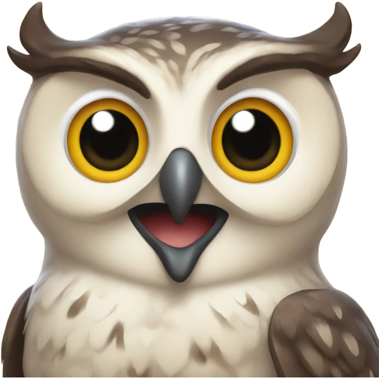 Happy owl emoji