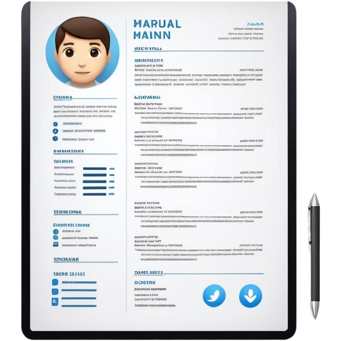 resume on paper emoji