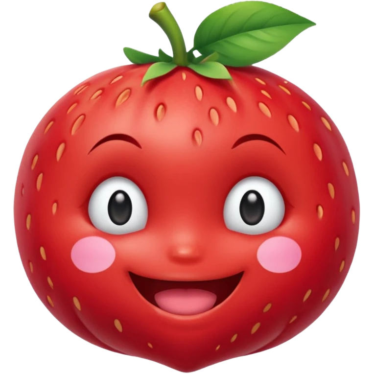 Fragolina con faccia kawaii emoji