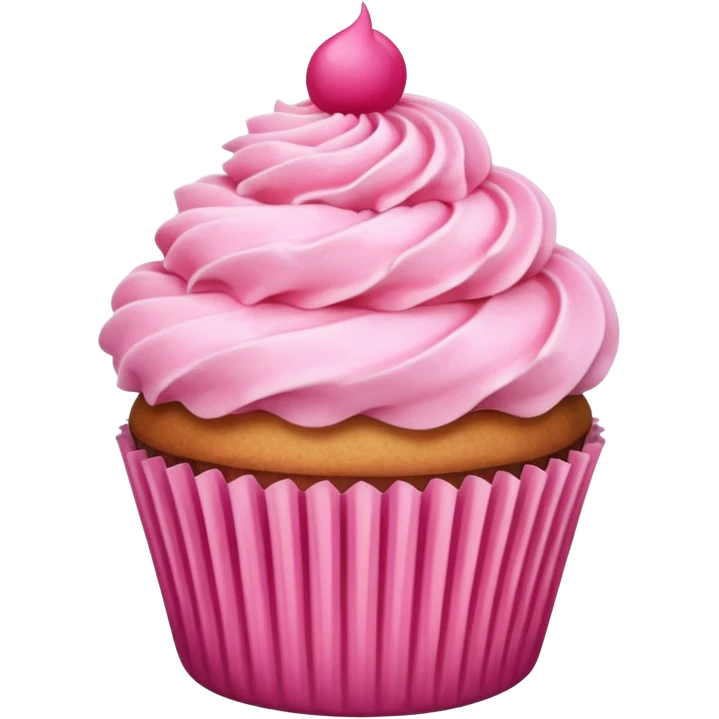 Cupcake with pink icing emoji