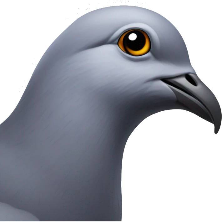 side profile of a pigeon’s head emoji