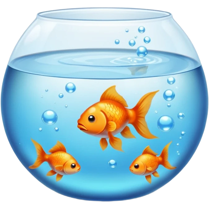 Fish bowl with gold fish in it  emoji