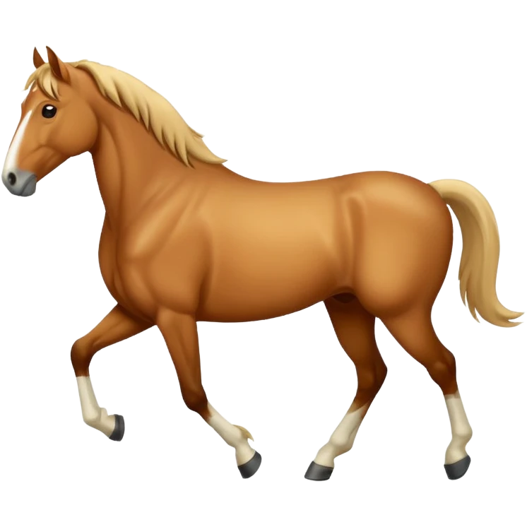 конь идет по белой тропинке emoji