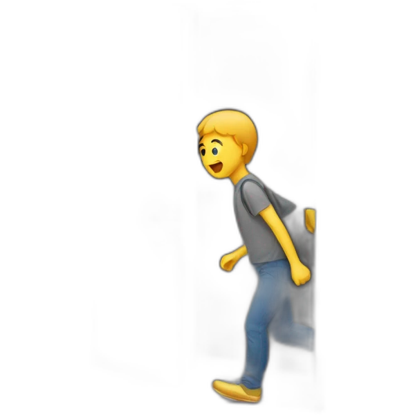 One person ran out of the exit emoji
