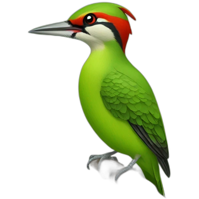 Green woodpecker emoji