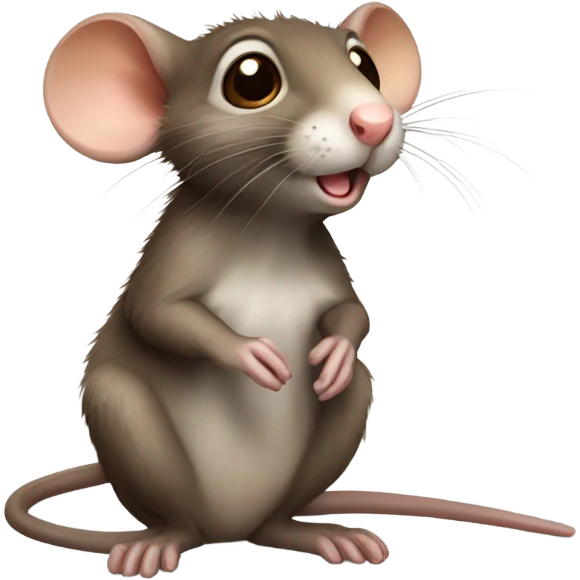 Brown rat cute emoji