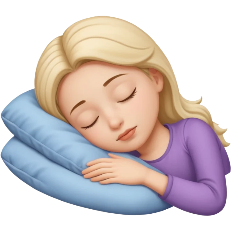 Rousse fille qui dort emoji