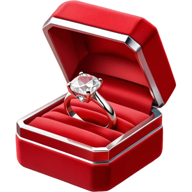 Diamond Ring in Simple Red Box emoji