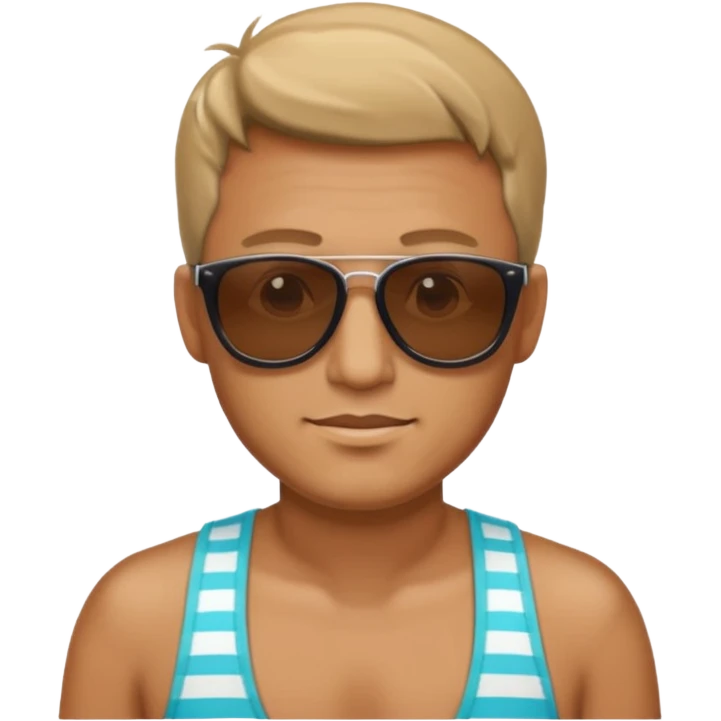 man with sunglasses and beachwear emoji