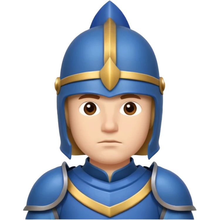 blue Armored night guard emoji