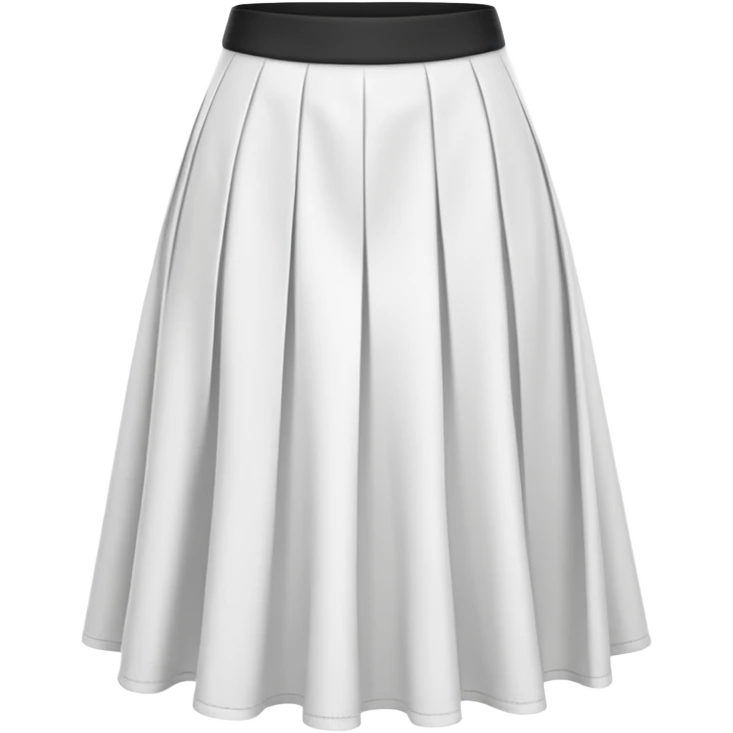 create a white midi skirt whitout pleats emoji