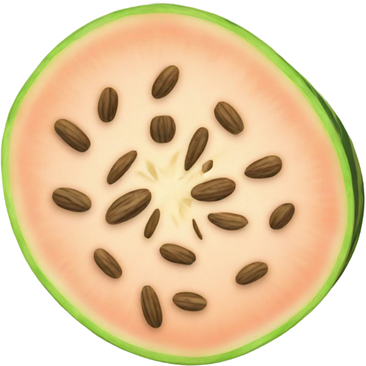 Melons with seed in the middle emoji