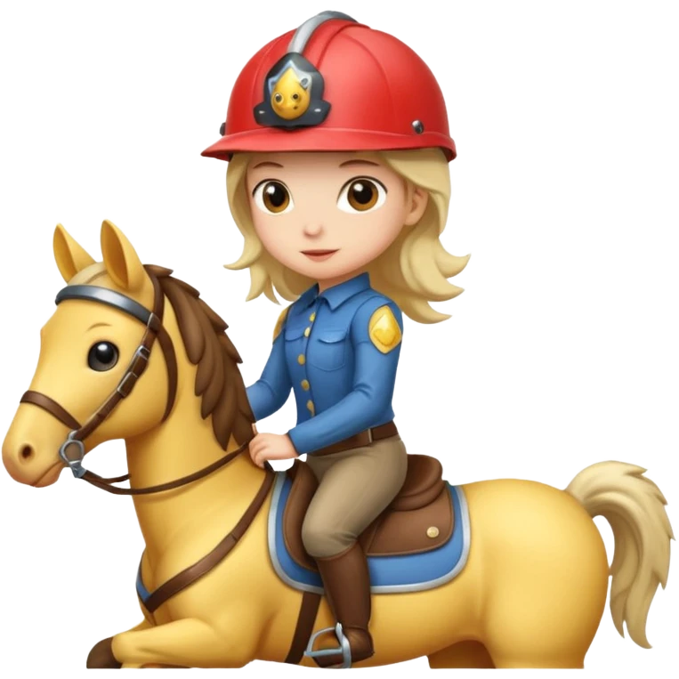 A chick riding a horse  emoji