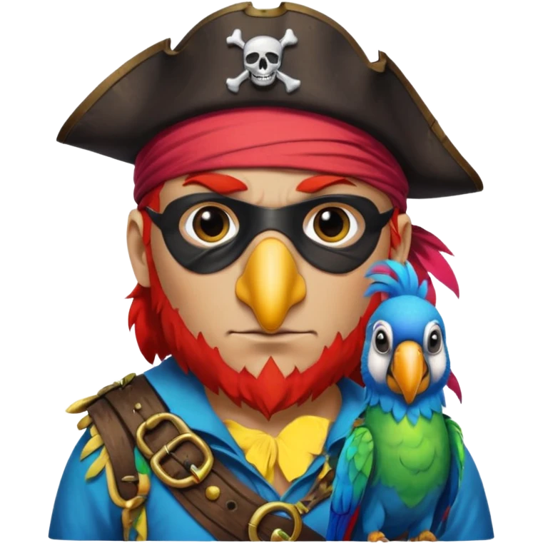 pirate and parrot emoji