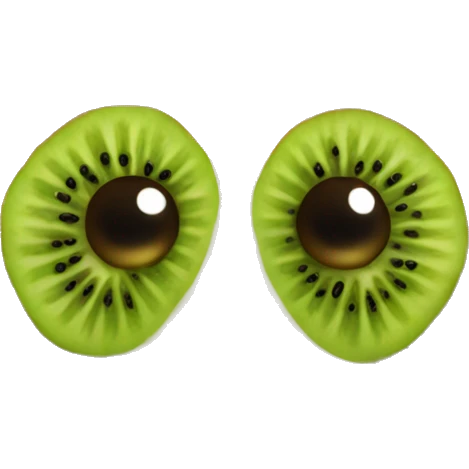 Fruit kiwi face of cat emoji