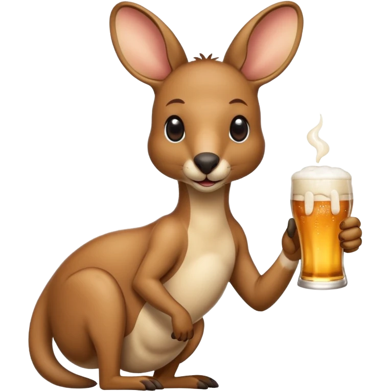 🦘drinking beer  emoji