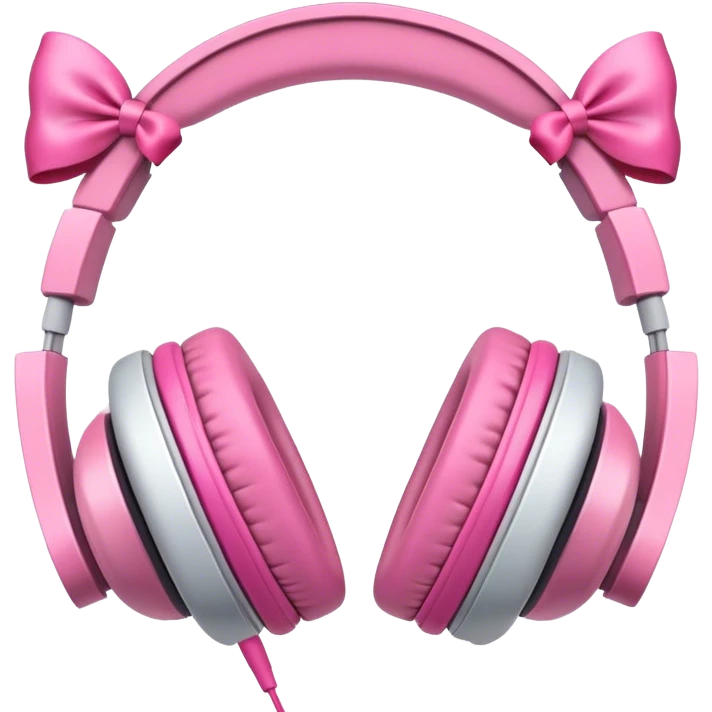 Headphones with bows on them emoji