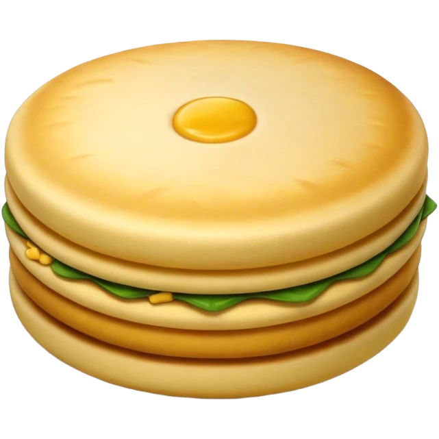 Cinematic Realistic Arepas Dish Emoji, depicted as golden cornmeal cakes filled with savory ingredients rendered with lifelike textures and warm, inviting lighting. emoji