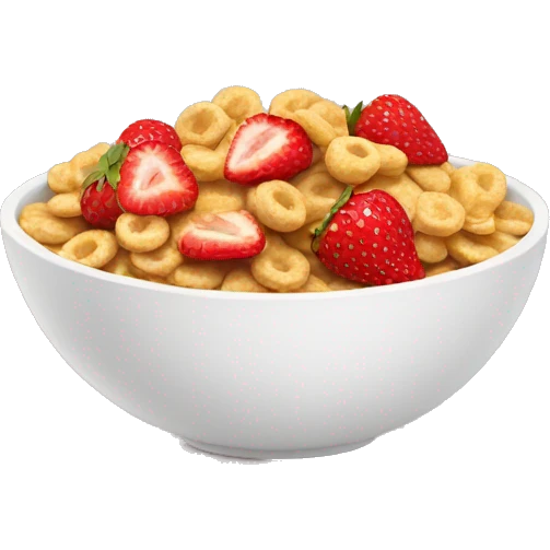 Cereal with strawberries in it emoji