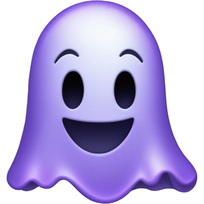 a cute purple ghost that is smiling emoji