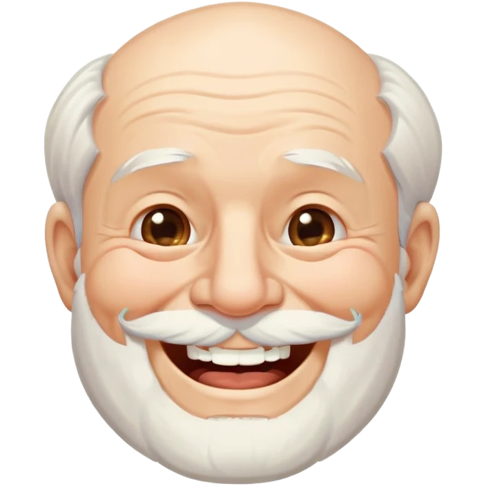 laughing old man with white beard emoji