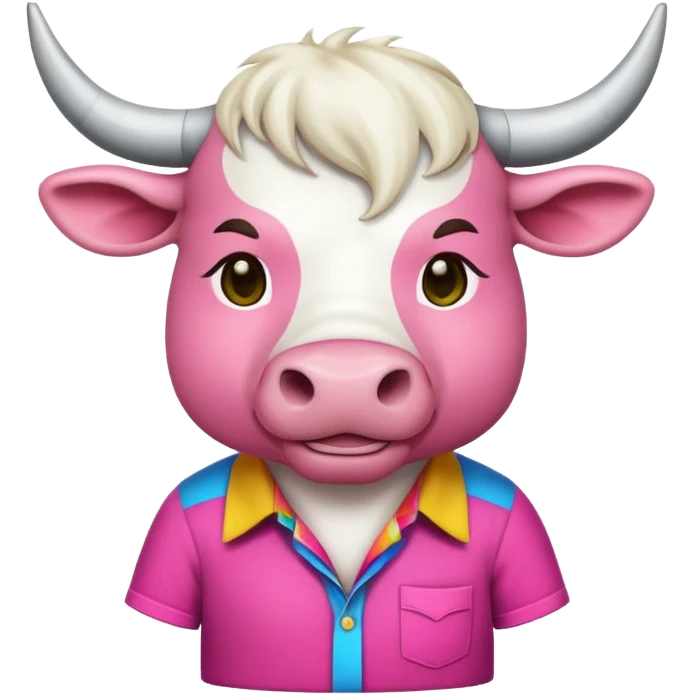 pink bull with shirt  emoji