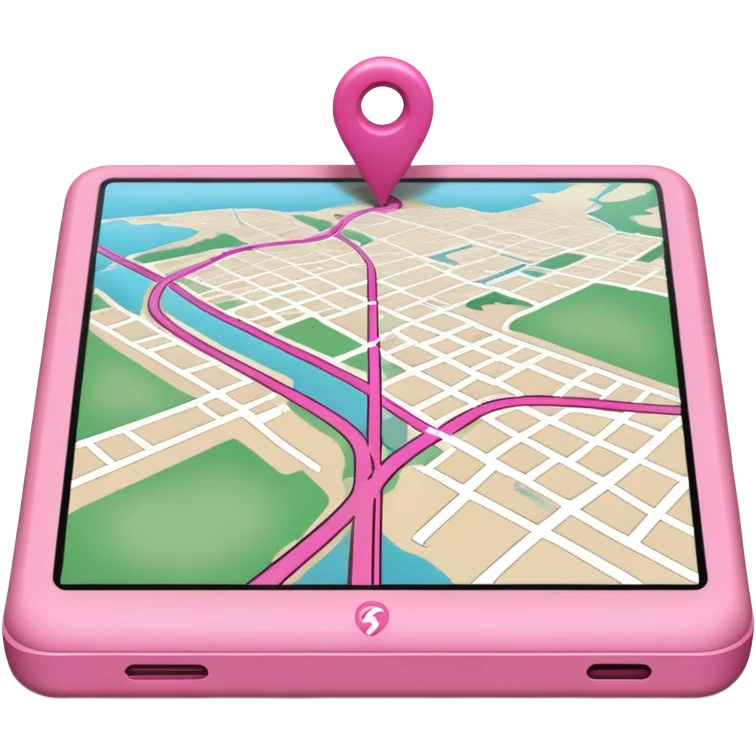 mix pink of a big gps map of the lines emoji