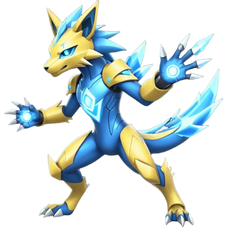 Modern Futuristic Cyber-Manectric-Zeraora-fusion (full body) emoji