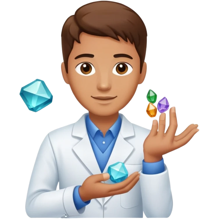 chiropractor holding healing crystals emoji