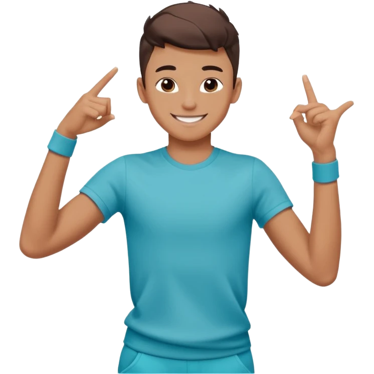 boy tiktok dance half body no tiktok logo emoji