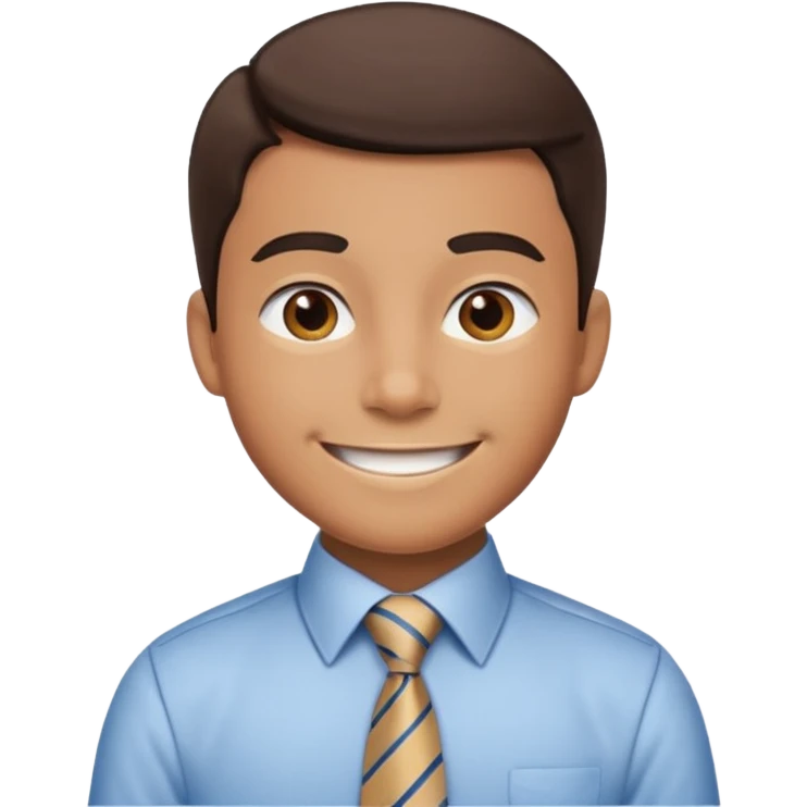 office boy with tie  emoji