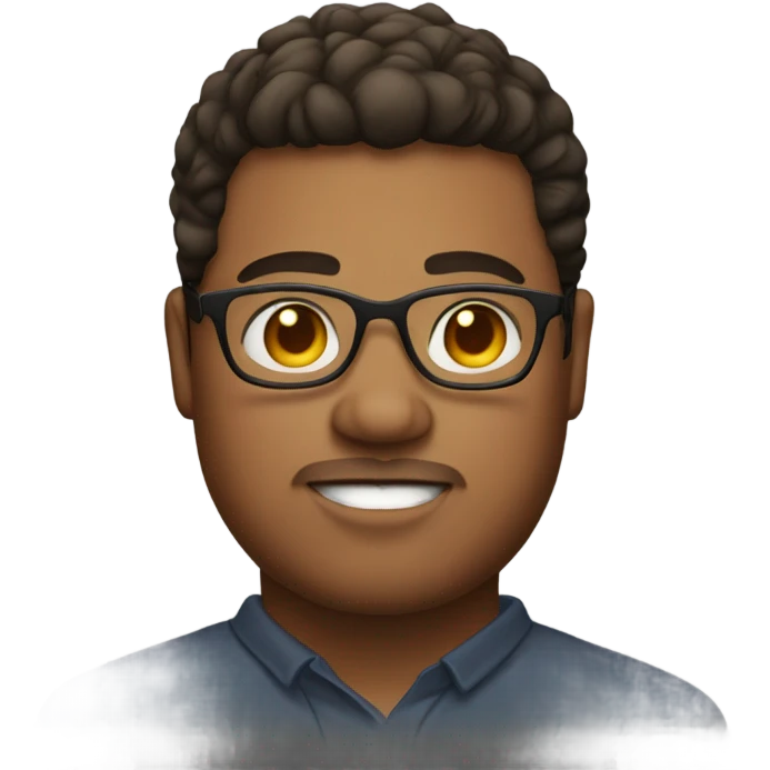 A fat looking guy hes 20 wears glasses has only a goaty  emoji
