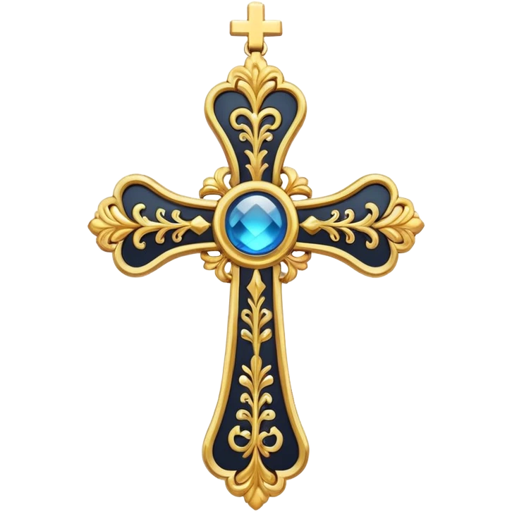 Orthodox cross. Transparent bakgrund. emoji
