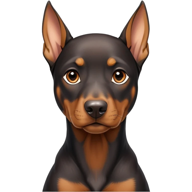 cinematic-noble-doberman puppy-portrait-emoji,-poised-and-regal,-with-a-strong,-athletic-build-and-a-lustrous,-well-groomed-black and tan fur,-deep-set-soulful-brown-eyes,-simplified-yet-sharp-and-sophisticated-features,-highly-detailed, emoji