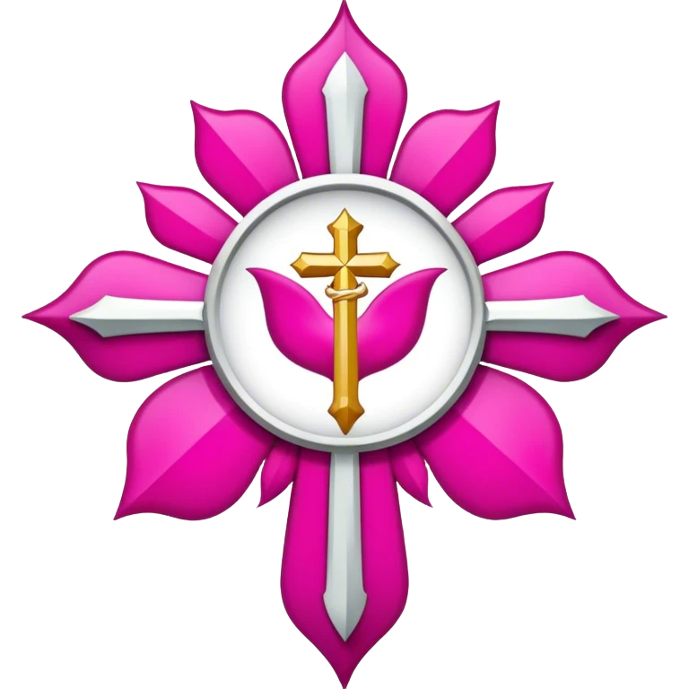ave maria's emblem with a touch of majenta emoji