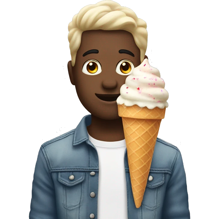 I want a guy with ice cream cone on his head emoji