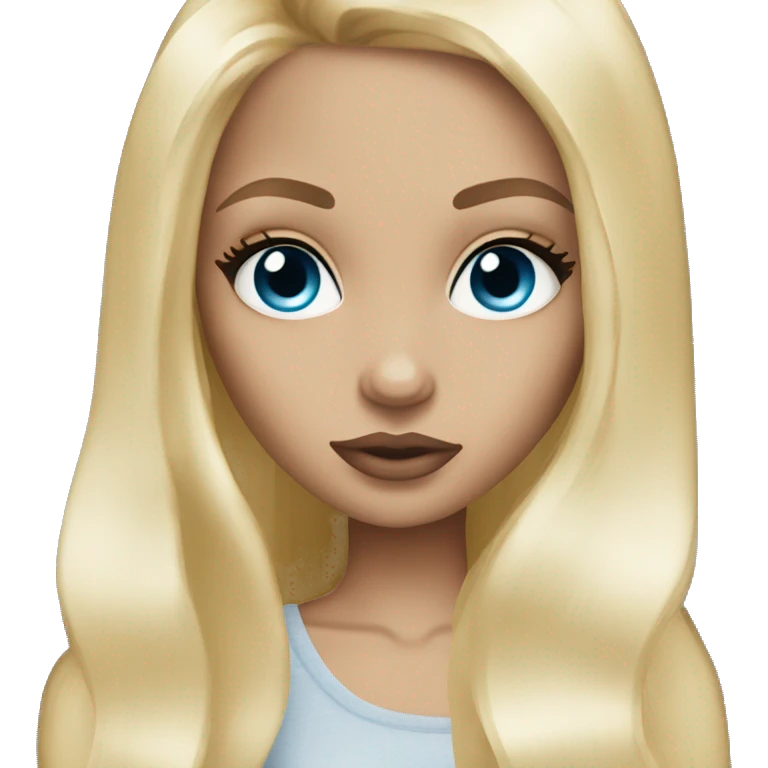 Blond bratz blue eyes white skin emoji