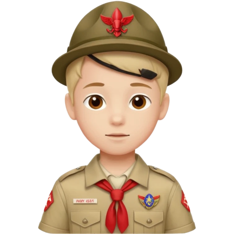 piluso de boyscout con detalles en rojo emoji