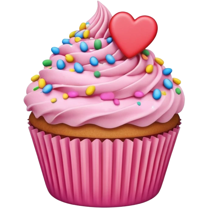 cupcake heart emoji
