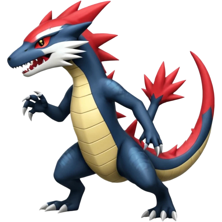 Salandit-Garchomp-Zeraora-Zangoose-Fusion (full body) emoji