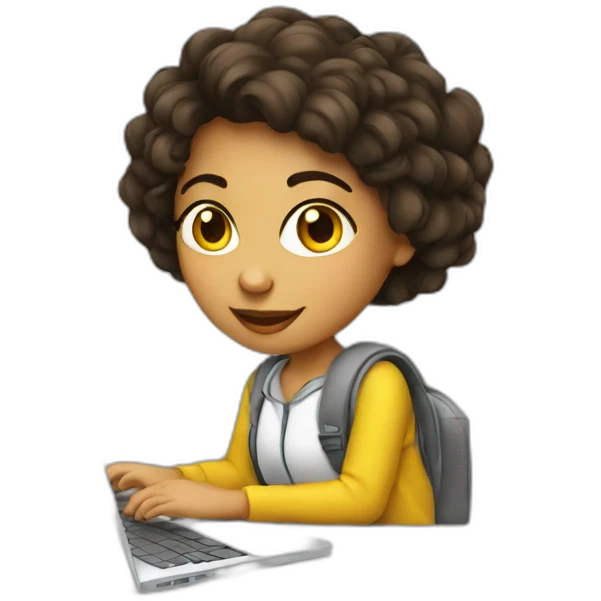 Graphic Designer colombian girl with laptop emoji