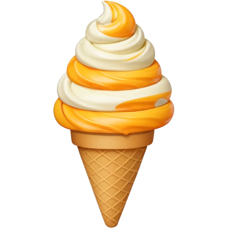 mango and vanilla ice cream emoji