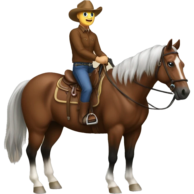 Reining Horse Brown  emoji