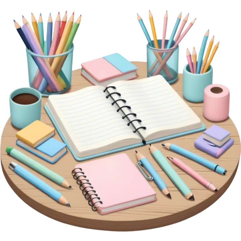 school supplies cottage core  emoji