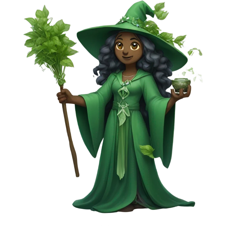 Green witch emoji
