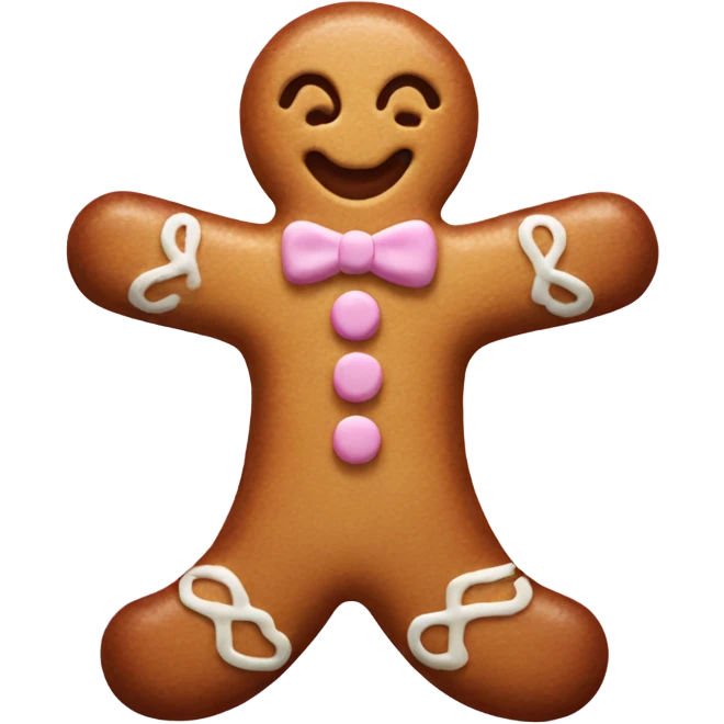 Pastel gingerbread man emoji