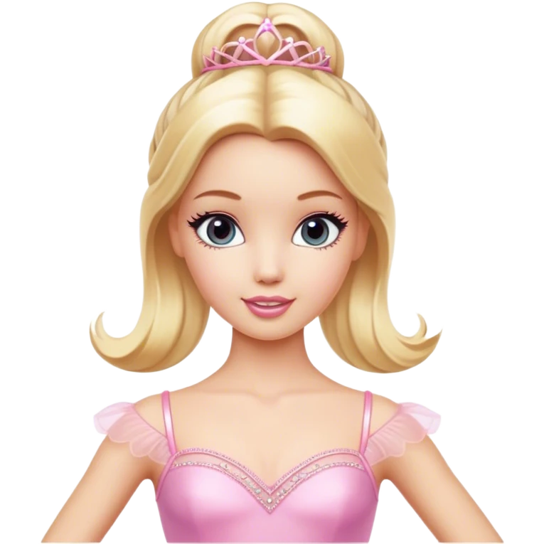 Blonde Barbie ballerina princess emoji
