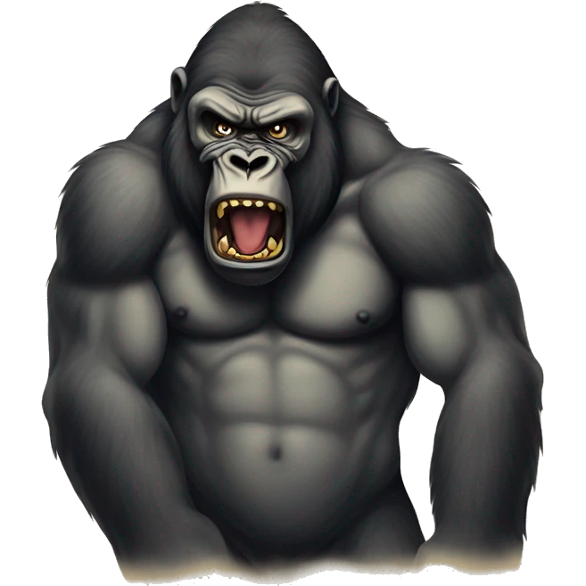 vintage tattoo gorilla angry emoji